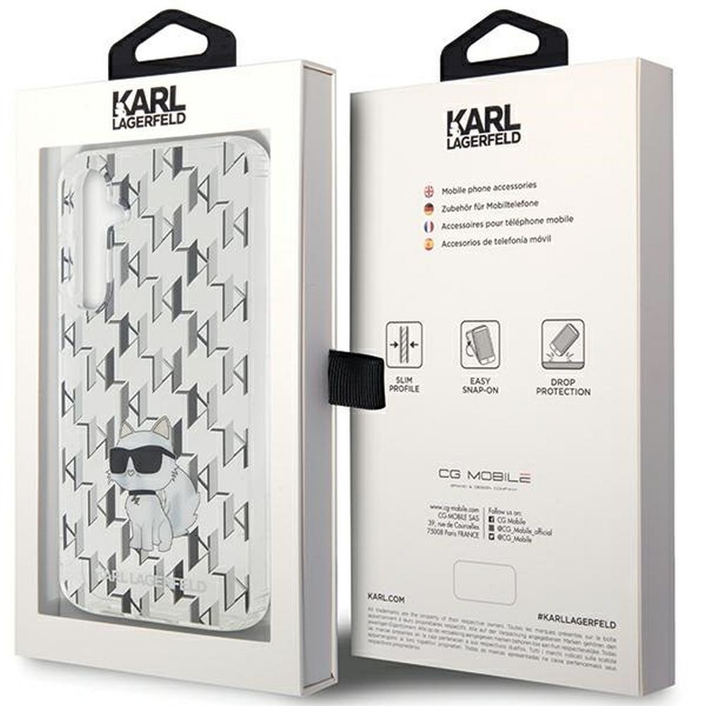 Husa Protectie Originala Karl Lagerfeld Monogram Transparenta Samsung S23 Fe - 3 | YEO